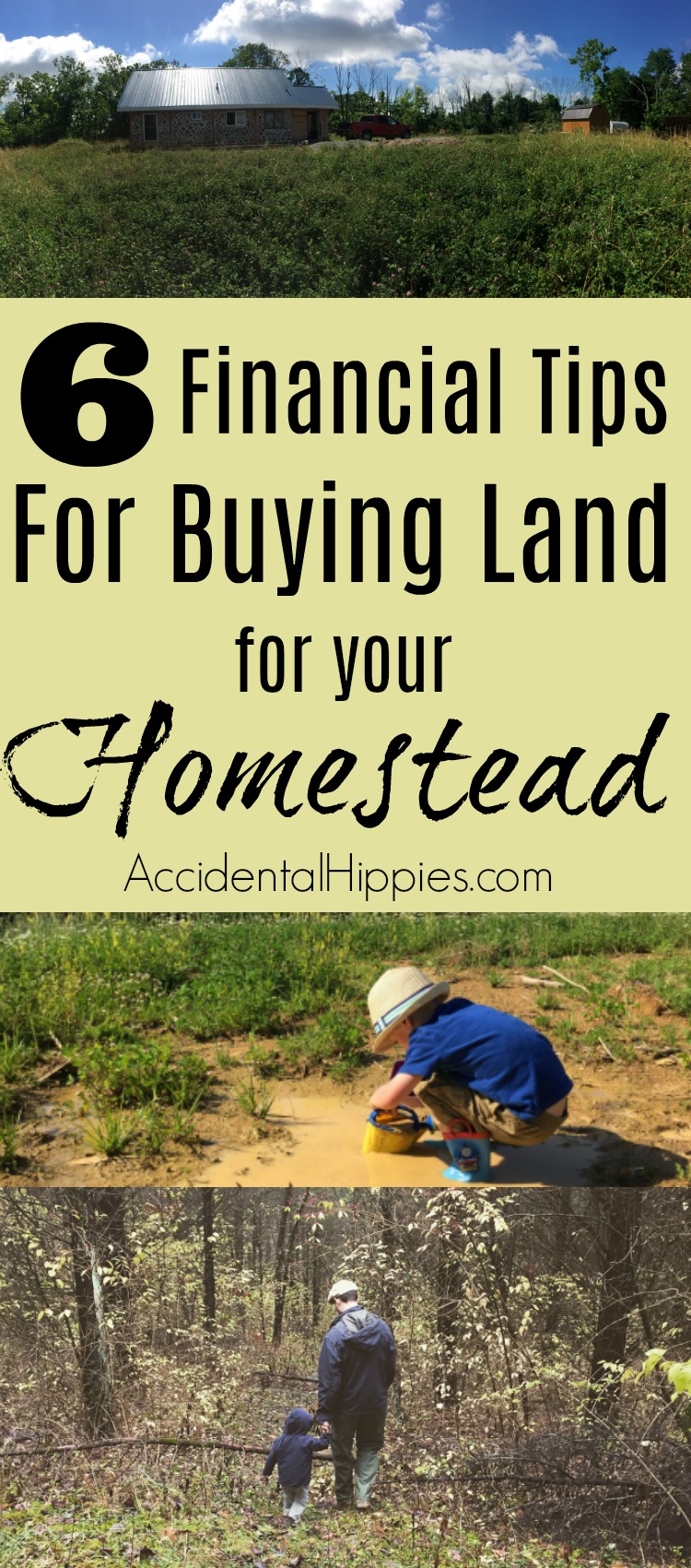 Our 6 biggest financial lessons we learned while buying land to build our off grid homestead.